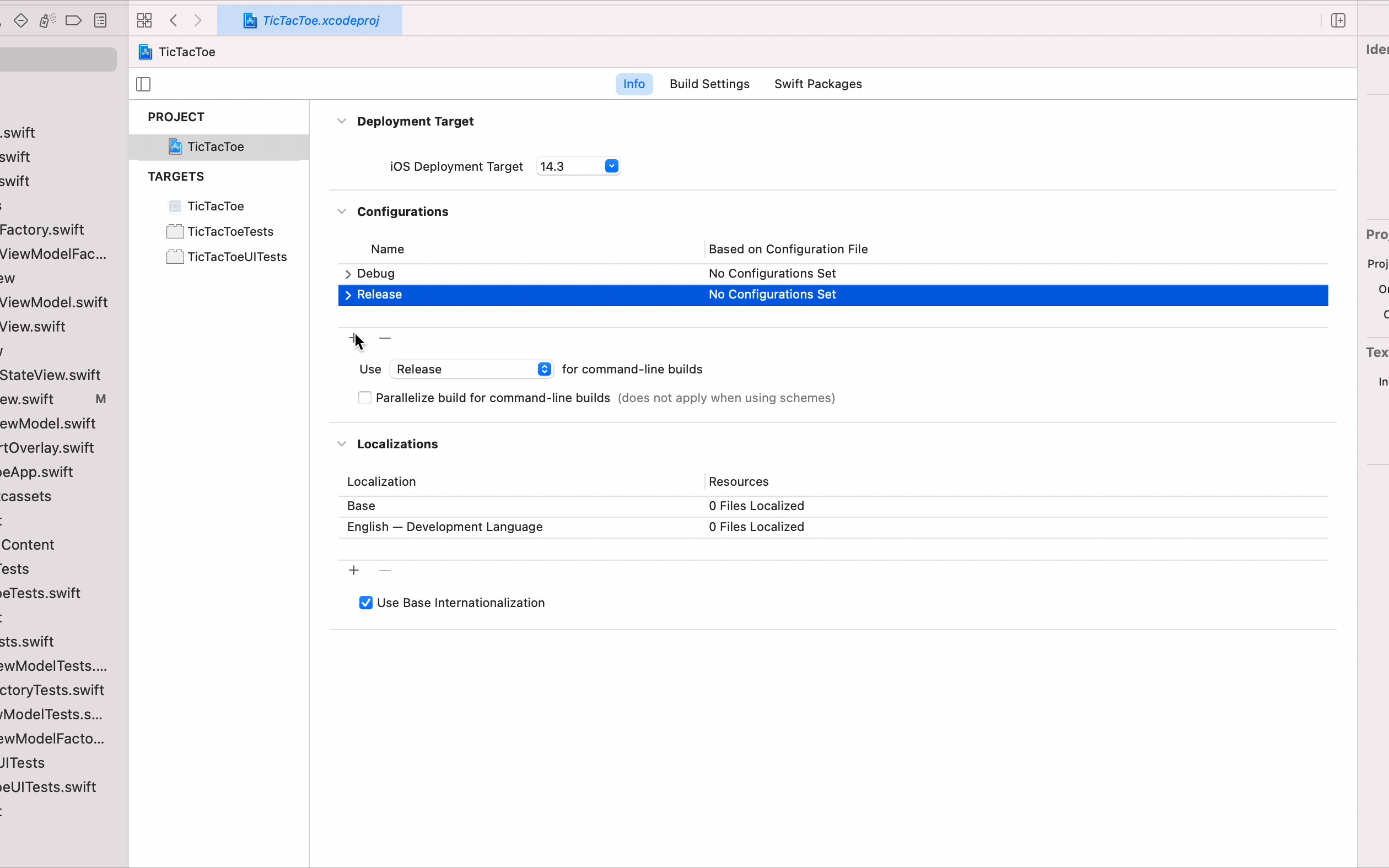 GIF showing duplicating the debug configuration